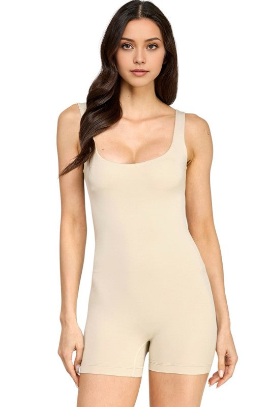 Boat Neck Romper – Double Layered Slim Fit Style