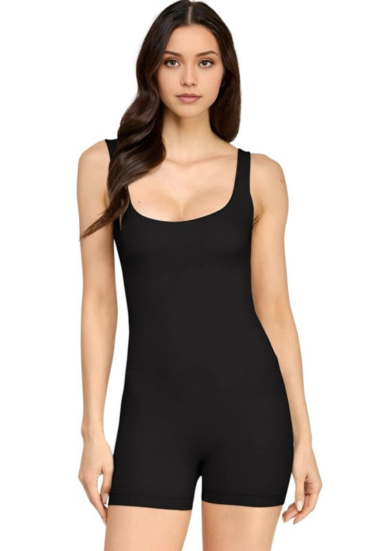 Boat Neck Romper – Double Layered Slim Fit Style