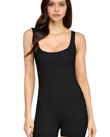Boat Neck Romper – Double Layered Slim Fit Style