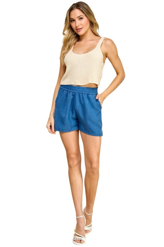 LELIS-01S Lelisi Woven Shorts – High Waist Relaxed Fit