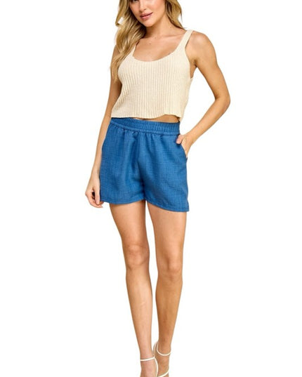 LELIS-01S Lelisi Woven Shorts – High Waist Relaxed Fit