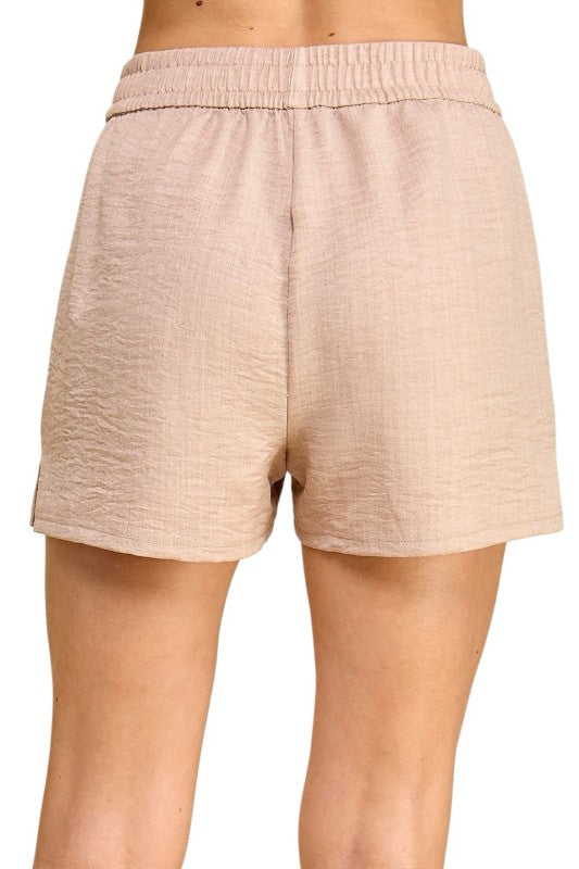 LELIS-01S Lelisi Woven Shorts – High Waist Relaxed Fit