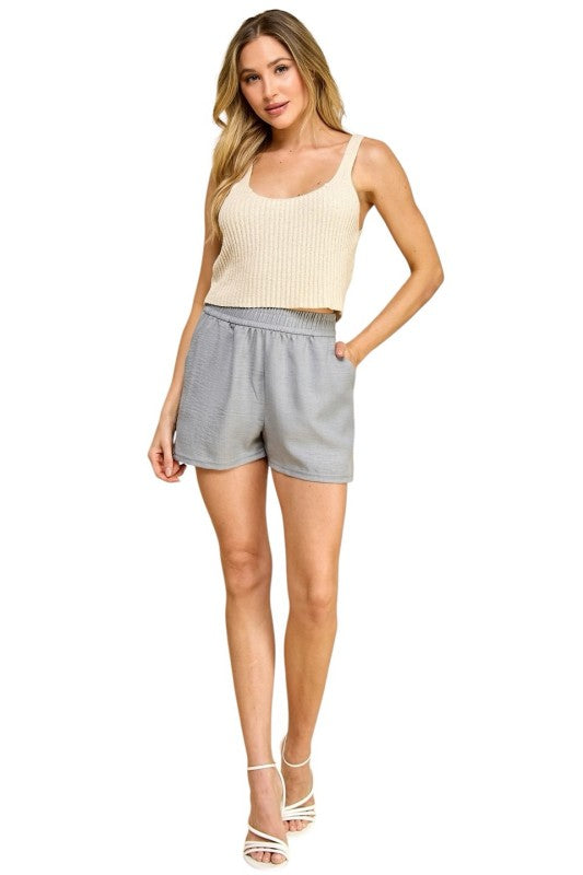 LELIS-01S Lelisi Woven Shorts – High Waist Relaxed Fit