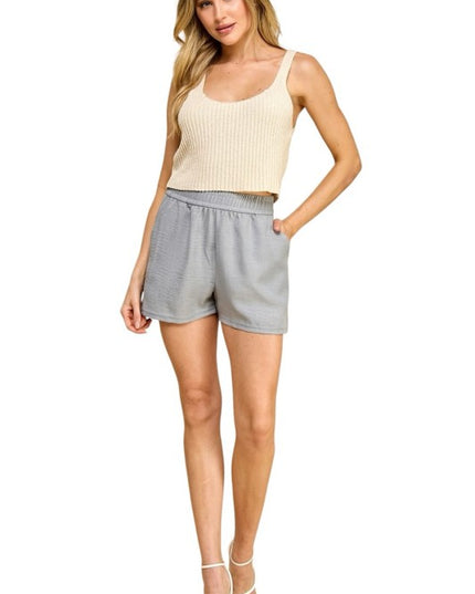 LELIS-01S Lelisi Woven Shorts – High Waist Relaxed Fit