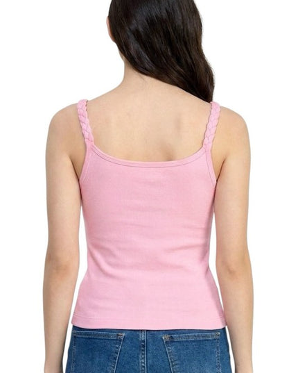 Fitted Tank Top – Hardware Accent Statement Style