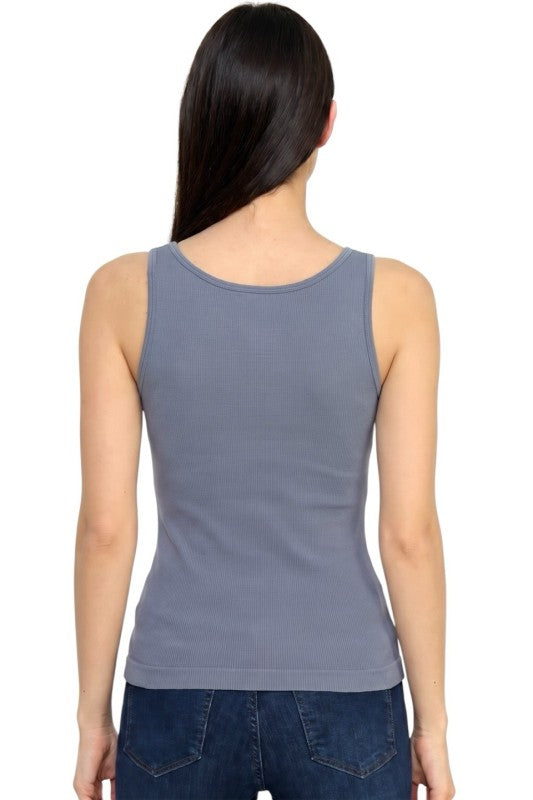 Hardware Accent Tank Top – Fitted Stretch Style