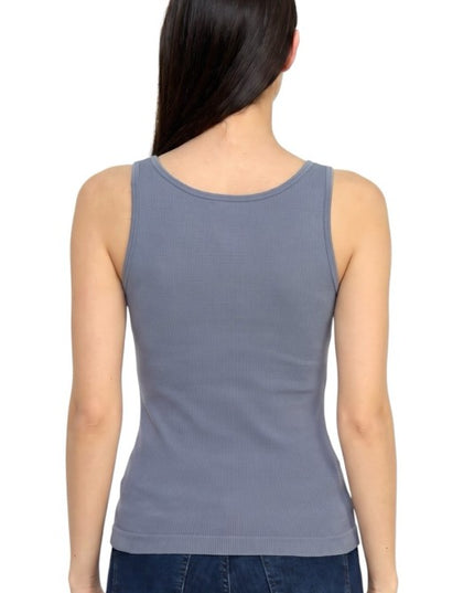 Hardware Accent Tank Top – Fitted Stretch Style