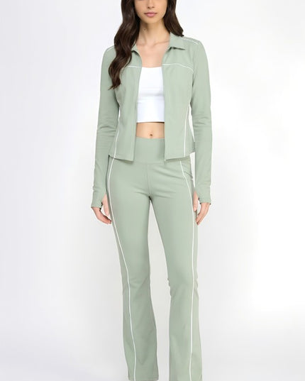 Solid Yoga Jacket Set – Sculpt Fit Activewear