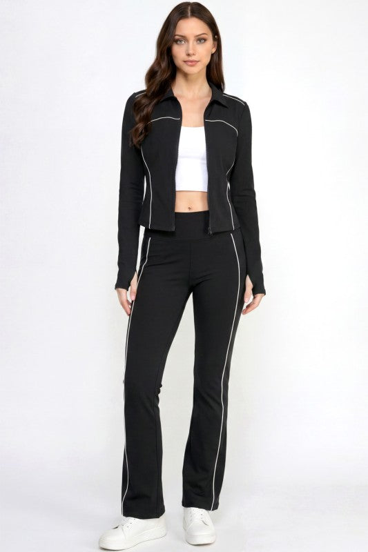 Solid Yoga Jacket Set – Sculpt Fit Activewear