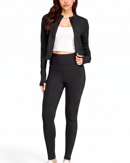 NX700SET Active Yoga Zip-Up Jacket – Yoga Legging Set