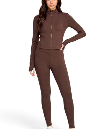NX700SET Active Yoga Zip-Up Jacket – Yoga Legging Set