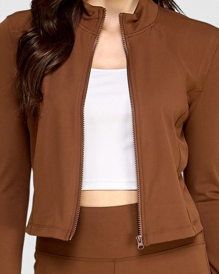 NX701-SET Yoga Zip-Up Jacket & Bell Bottom Set