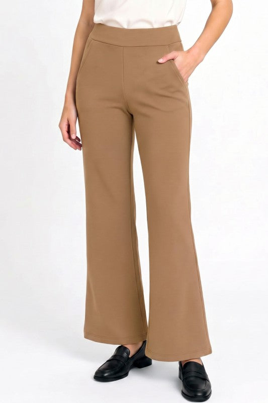 Plus Scuba Flare Pants – Stretch Fit With Side Pockets