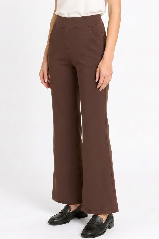 Plus Scuba Flare Pants – Stretch Fit With Side Pockets