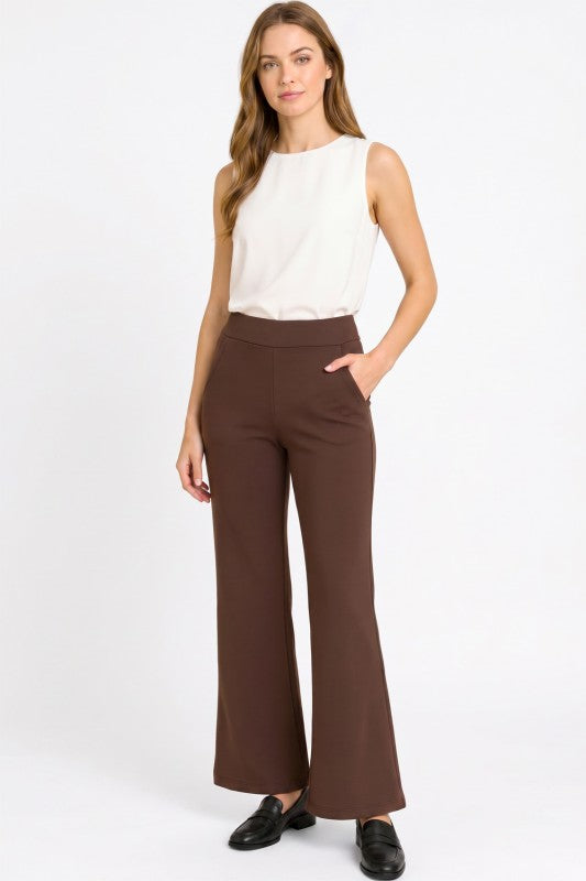 Scuba Flare Pants – Stretch Fit With Side Pockets