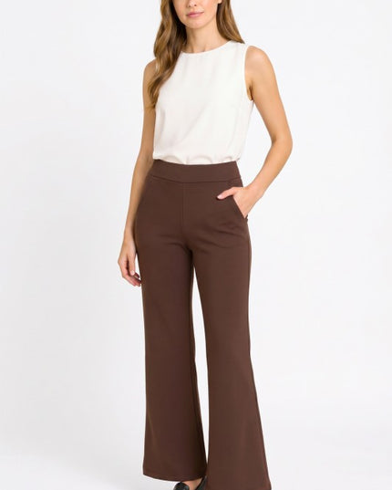 Scuba Flare Pants – Side Pocket Sculpt Style