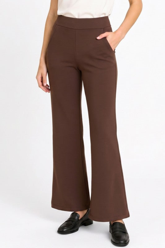 Scuba Flare Pants – Stretch Fit With Side Pockets