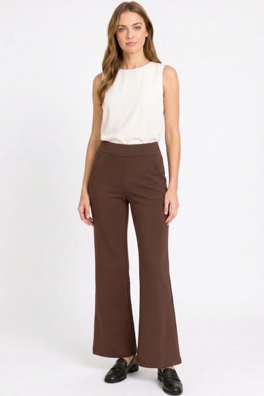 Plus Scuba Flare Pants – Stretch Fit With Side Pockets