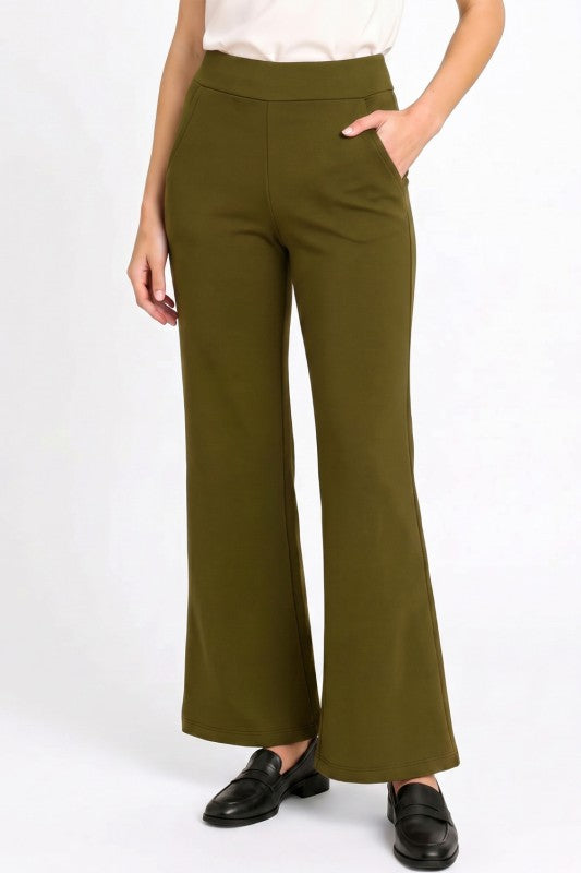 Scuba Flare Pants – Stretch Fit With Side Pockets