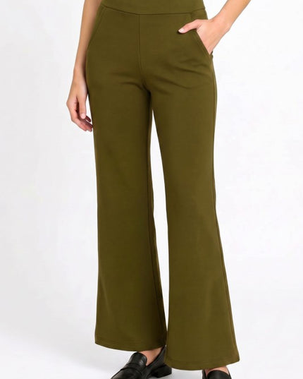 Scuba Flare Pants – Stretch Fit With Side Pockets
