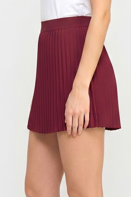 NPS001 Varsity Pleated Skort – Sporty A-Line Style