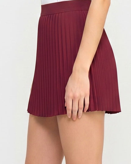 Varsity Pleated Skort – Sporty A-Line Style