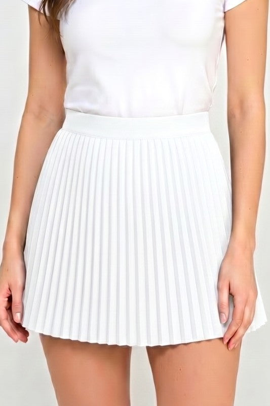 NPS001 Varsity Pleated Skort – Sporty A-Line Style