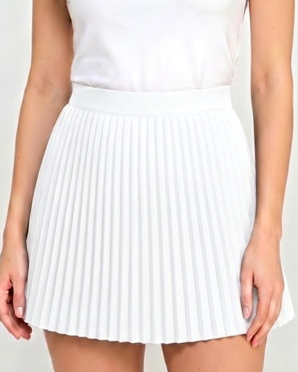 Varsity Pleated Skort – Sporty A-Line Style