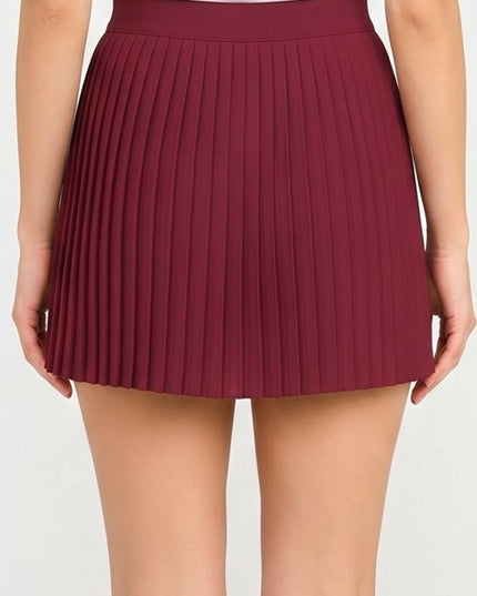 Varsity Pleated Skort – Sporty A-Line Style