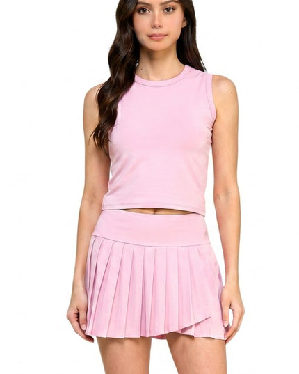 TS103SET Varsity Tennis Skort Set – Sporty Classic