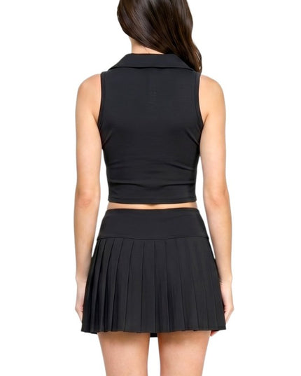 TS105SET Varsity Tennis Skort Set – Sporty Active Style
