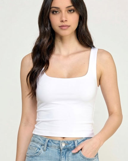 Double Layered Crop Tank – Stretch Sculpt Fit