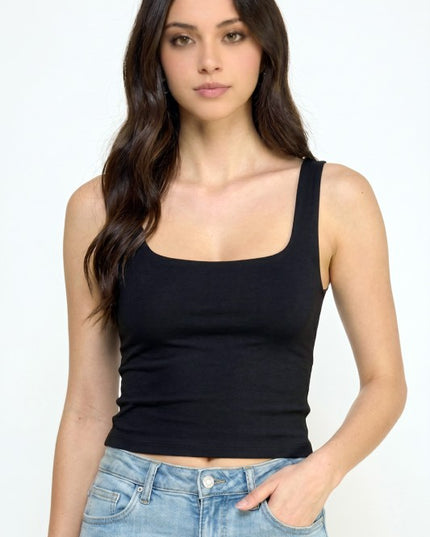 Double Layered Crop Tank – Stretch Sculpt Fit