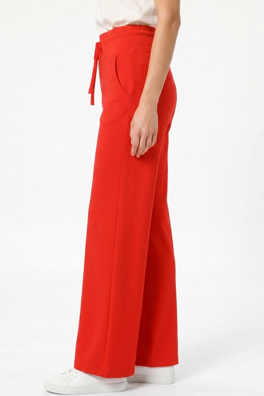 High Waist Straight Leg Pants – Drawstring Utility Style