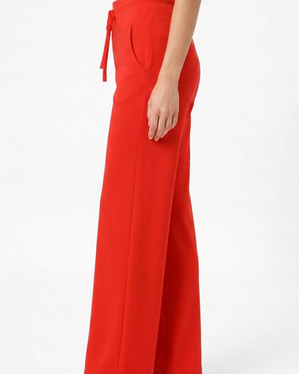 High Waist Straight Leg Pants – Drawstring Utility Style