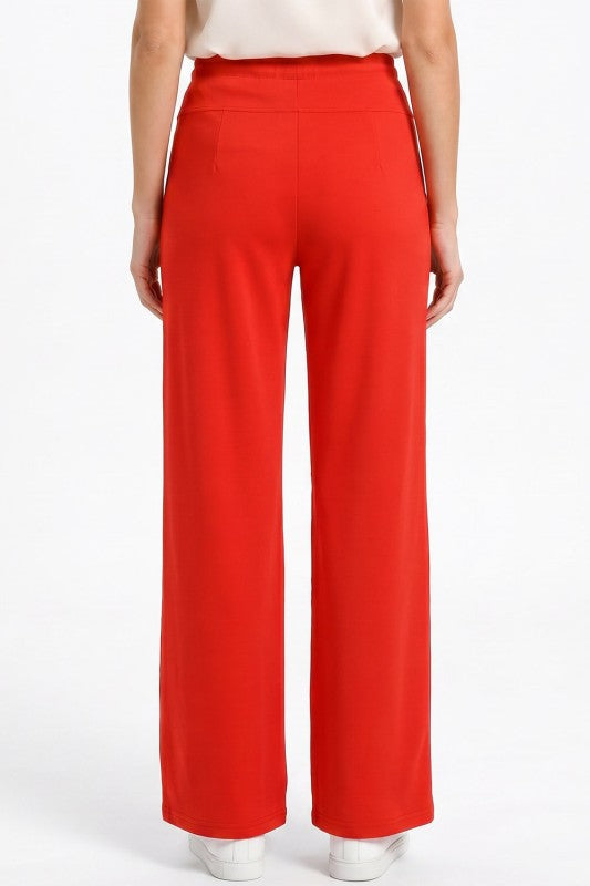 High Waist Straight Leg Pants – Drawstring Utility Style