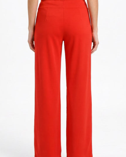 High Waist Straight Leg Pants – Drawstring Utility Style