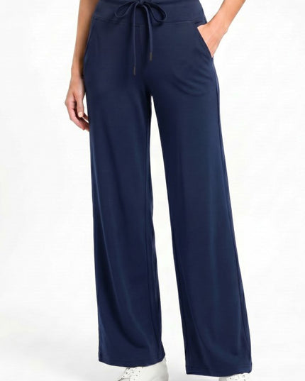 High Waist Straight Leg Pants – Drawstring Utility Style