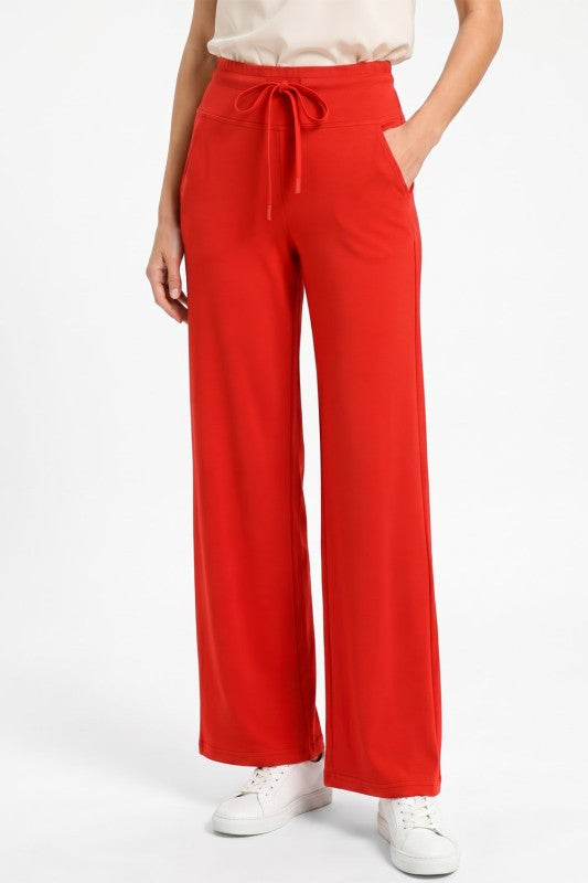 High Waist Straight Leg Pants – Drawstring Utility Style