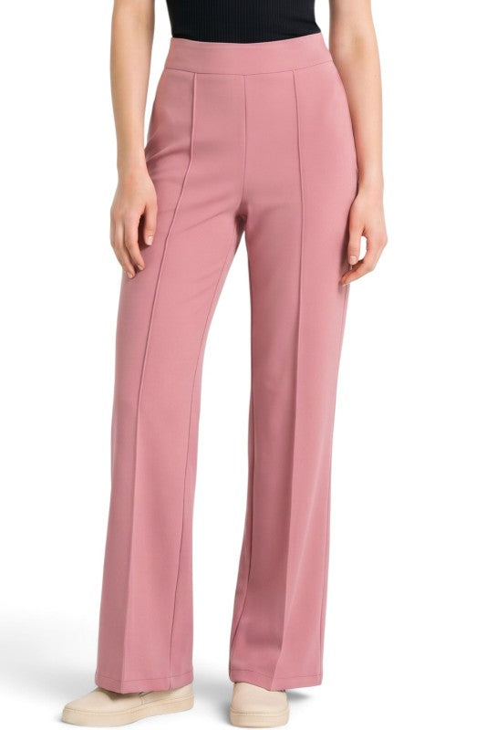 YC33 Pleated High Rise Pants – Relaxed Fit Comfort Style