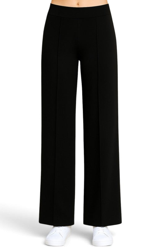 YC33 Pleated High Rise Pants – Relaxed Fit Comfort Style