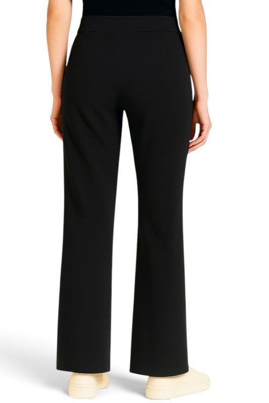 YC33 Pleated High Rise Pants – Relaxed Fit Comfort Style
