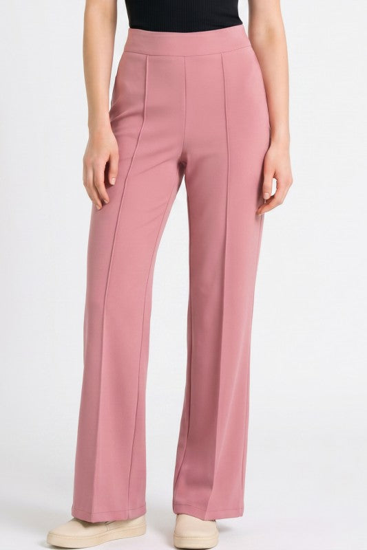 Pleated High Rise Pants – Relaxed Fit Comfort Style