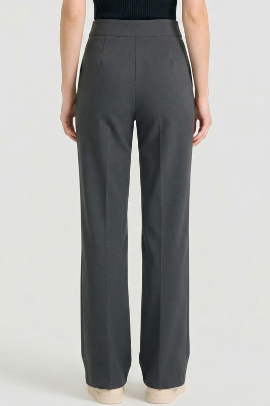 Pleated High Rise Pants – Relaxed Fit Comfort Style