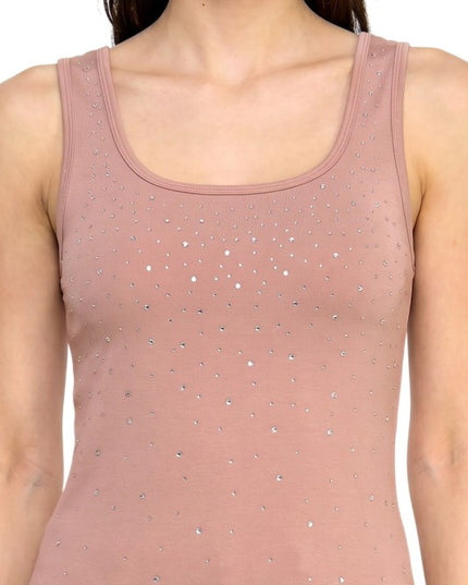 Rhinestone Tank Top – Glam Fit Statement Style