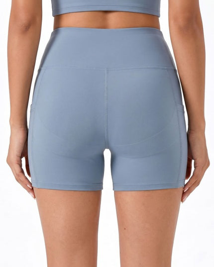 Activewear Yoga Shorts – High Waist Pocket Style