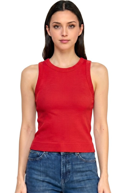 Ribbed Tank Top – Solid Stretch Everyday Style