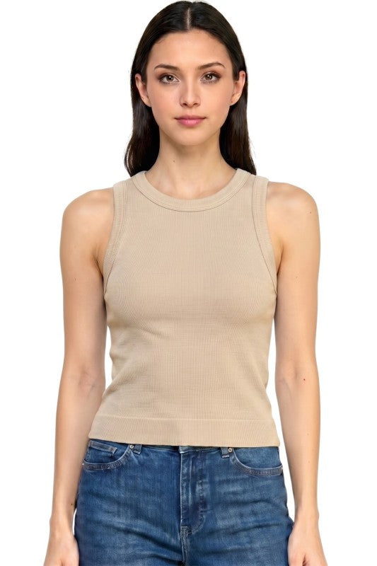 Ribbed Tank Top – Solid Stretch Everyday Style