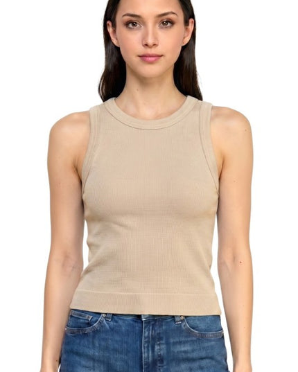 Ribbed Tank Top – Solid Stretch Everyday Style