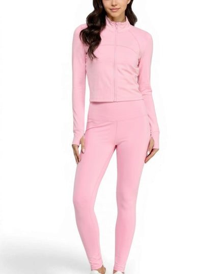 Active Yoga Set – Zip Jacket & High Waist Pants